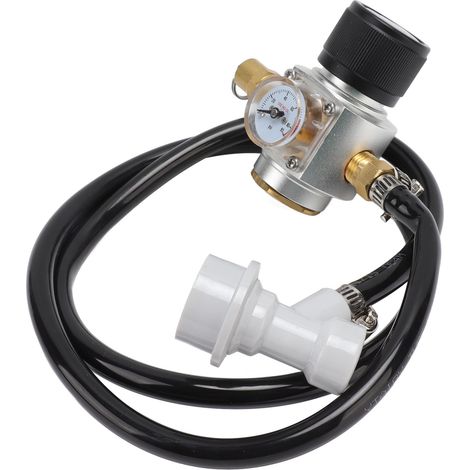 Machine à bière automatique pour eau gazeuse, manomètre de pression à 2e étage, tuyau distributeur noir et soupape de sécurité pour usage domestique (1/5)