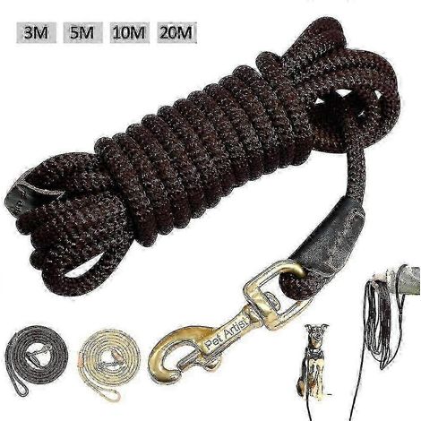 Laisse de dressage longue pour chiens et chevaux, corde de rappel robuste 3/5/10/20 m 2025 (1/5)