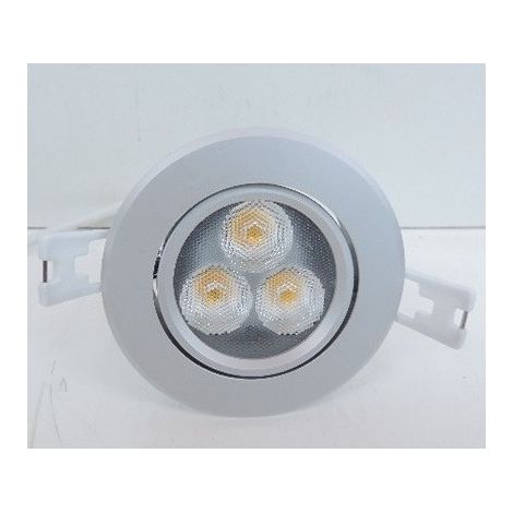 Spot encastré LED 7W fixe aluminium gris Ø 75mm 4000K 380lm 230V intérieur IP20 HONSHU TRAJECTOIRE 004201