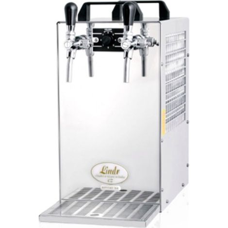 Zapfanlage, Bierzapfanlage Kontakt 70/K, 2-leitig Trockenkühlgerät aus Edelstahl, 90 Liter/h, mit Membranpumpe, Green Line