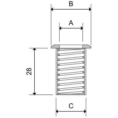 Gâche à ressort anti-poussière pour serrure électrique – Laiton et ressort inox – Dimensions 20x32x24 mm – 847520 – Sevax