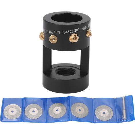 Beyamis Affûteuse et meuleuse d'électrodes en tungstène, outil d'affûtage multi-angles pour outils rotatifs à filetage 3/4‑12 (1/5)