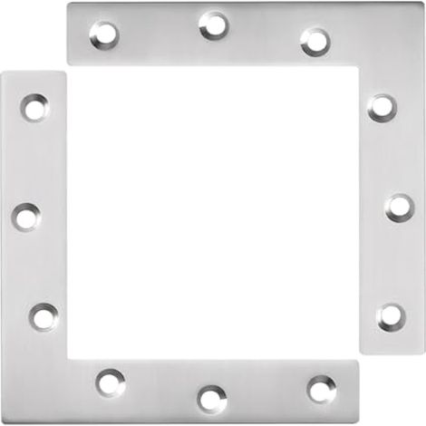 Lot de 2 équerres plates en forme de L en acier inoxydable 150 x 150 mm (1/5)