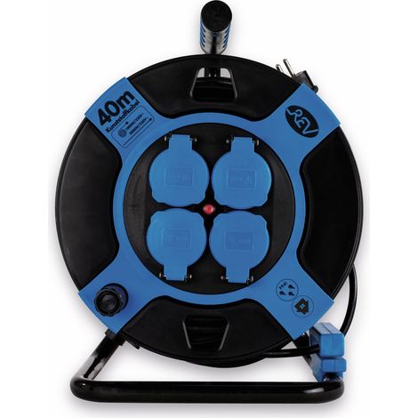 Enrouleur de câble REV H05VV, à 4 prises, 40 m