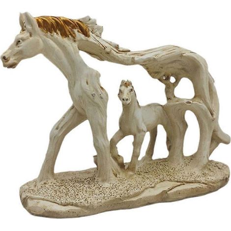 Pferdeskulptur aus Kunstharz, indische Pferdestatue, Heimdekoration (1/5)