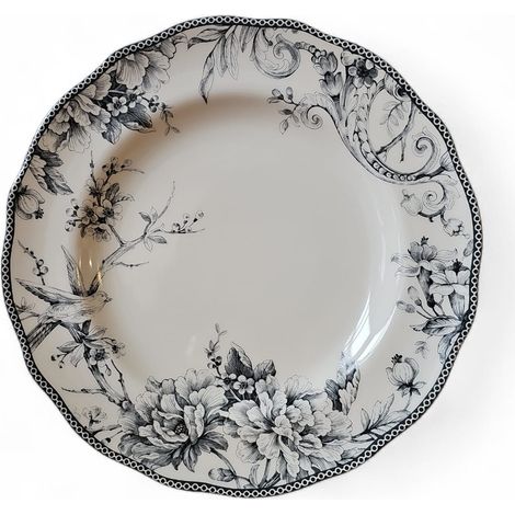 6 x assiettes plates MAYFAIR - 27,5 cm - Porcelaine - H&H