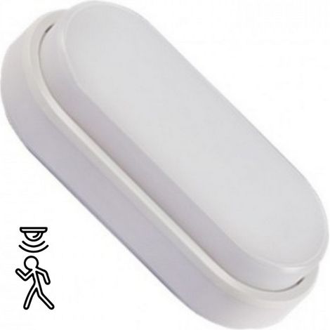 Hublot extérieur LED intégrée oval Avec Détecteur 12w IP54 23cm 850lm - Digilamp (1/5)