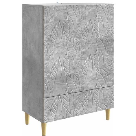 vidaXL Credenza Grigio Cemento 66 x 34,5 x 95 cm Legno