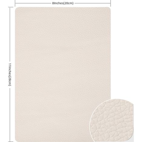 Patchs de réparation autocollants texture Litchi pour canapé 3 feuilles 20x28 cm