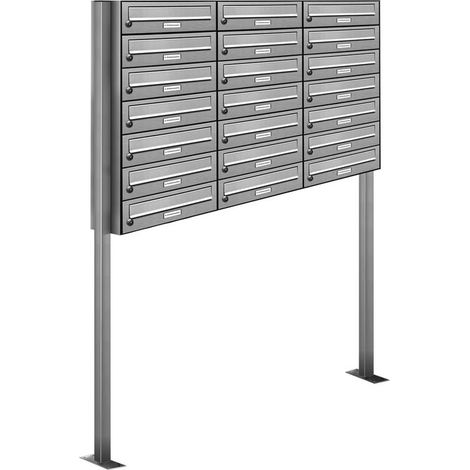 21er Edelstahl Stand Briefkasten Anlage Freistehend (1/5)