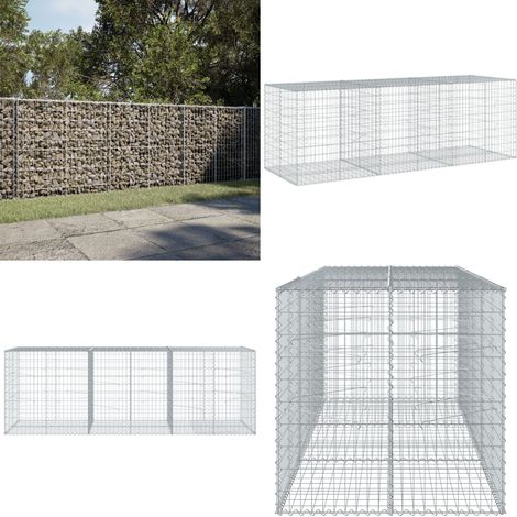vidaXL Panier gabion avec couvercle 300x100x100 cm fer galvanisé (1/5)