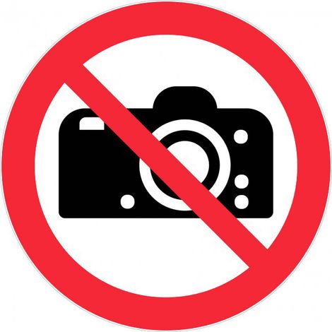 Panneau Interdit aux appareils photo - Rigide Ø300mm - 4061450