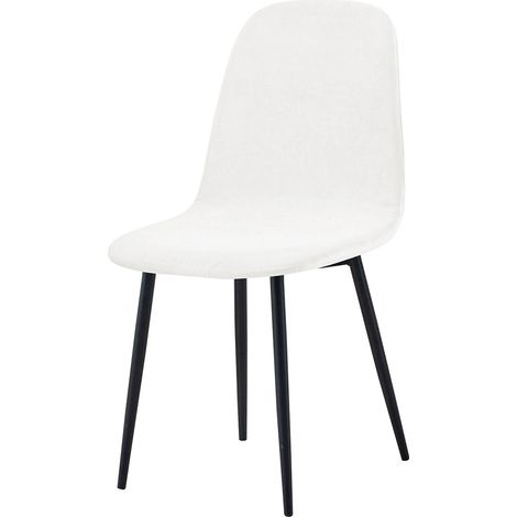 Housse de Chaise Scandinaves Lot de 4, Extensible Velours Blanc Universelle (1/5)