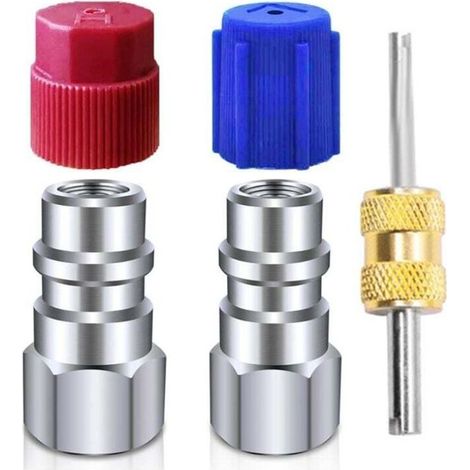 Kit Conversion R12 Vers R134a Adaptateur Raccord AC 1 4 Pouce Système Réfrigérant Automatique-Crezuo (1/4)
