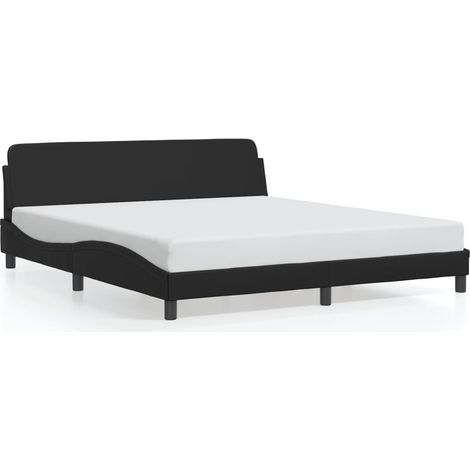 Lit double,Lit adulte,Cadre de lit Dover noir 180x200 cm similicuir CFW8163810 (1/5)