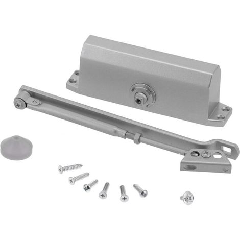 Door closer, adjustable telescopic arm, thickened swing arm, hydraulic door closer for wooden doors and metal doors (1/5)