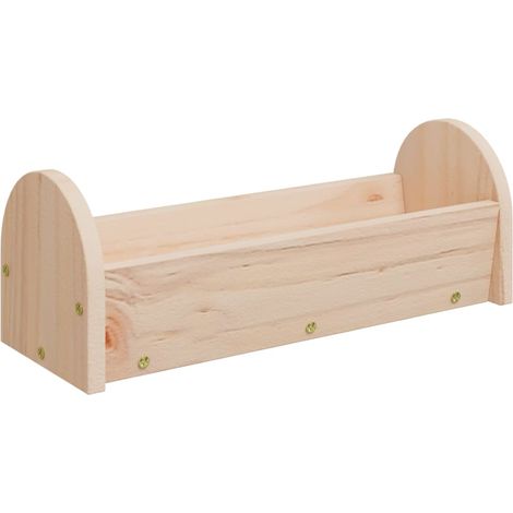 Rabbit Hay Feeder 28x10x10 cm Solid Wood Fir vidaXL