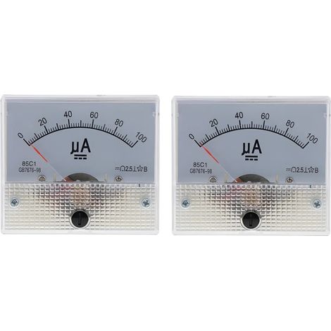 Ampèremètre analogique rectangulaire CC 85c1, 2 unités
