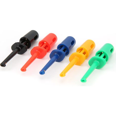 Lot de 20 accessoires pour multimètre : petite pince à crochet colorée pour tests électroniques. (1/5)
