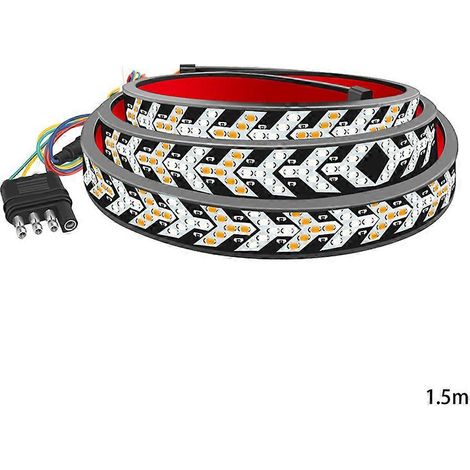 Feu arrière LED étanche 48/60 pouces pour camions - Bande lumineuse bicolore pour hayon avec clignotant et feu stop (1/5)
