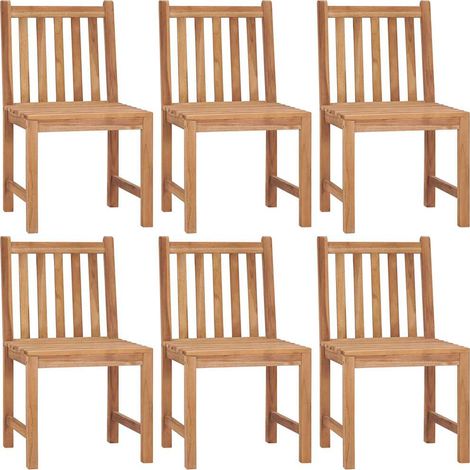 Maison Exclusive - Gartenstühle 6 Stk. mit Kissen Massivholz Teak (1/5)