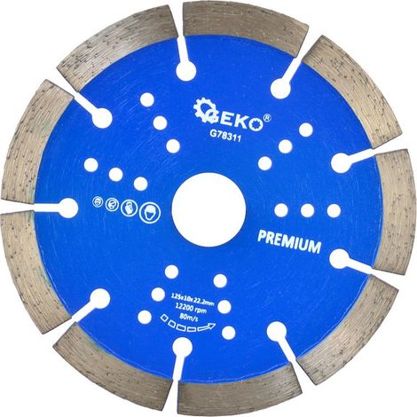 Disco diamantato 125x10x22,2 mm, segmento. Geko Premium di Laser (100)