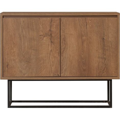 Buffet 2 puertas decorado nogal L90 cm - Zuri (1/5)
