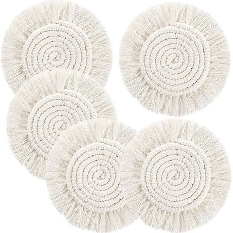 Untersetzer 6 Stück PVC Untersetzer für Gläser Topfuntersetzer Topflappen Topfuntersetzer 19 x 19 cm runde Glasuntersetzer hitzebeständige Topfun (1/5)