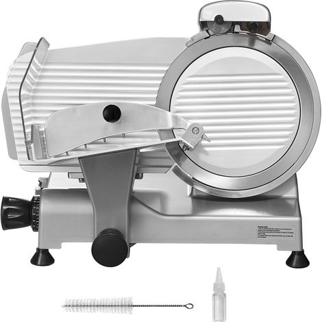 Trancheur à viande électrique 340W, lame inox 25,4 cm, épaisseur réglable 0-15 mm, usage pro et domestique. (1/5)