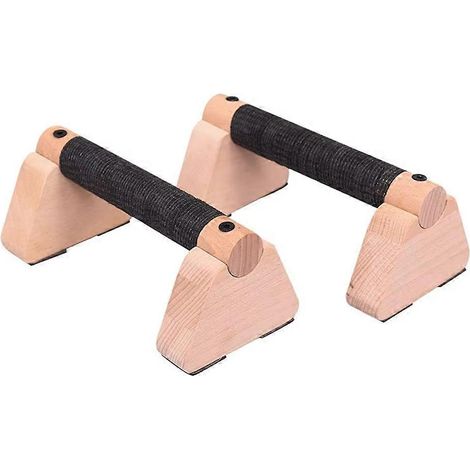 1 Paar parallele Holzstangen für Liegestütze, für das Heimtraining, Liegestützhilfe, Krafttrainingsgerät für Männer und Frauen, 20 cm (1/5)