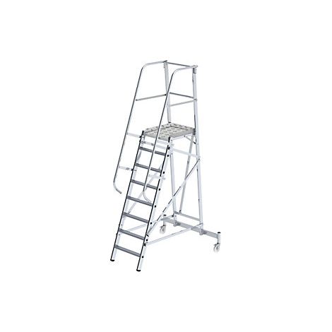 eurokraft pro  Scala in alluminio a piattaforma  con rotelle 