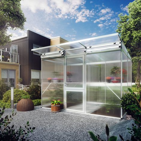 KGT Gewächshaus "Linea II" 6,4 m², pressblank (1/5)