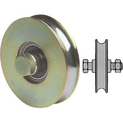 Ruota Cancelli Gola Semitonda Art.310 - mm.120x22
