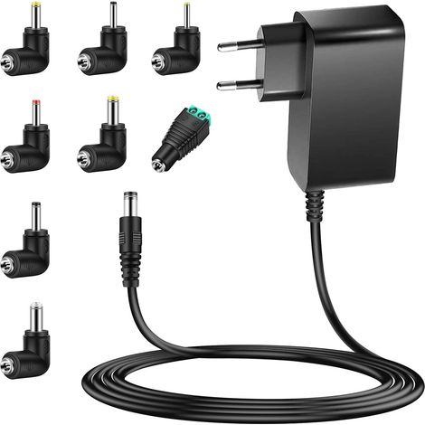 Bloc d'alimentation universel 12 V 3 A 36 W Câble de charge Power Supply pour barre LED, haut-parleur, routeur, scanner, appareil photo, lecteur DVD, disque dur mobile externe, chargeur d'écran (1/5)