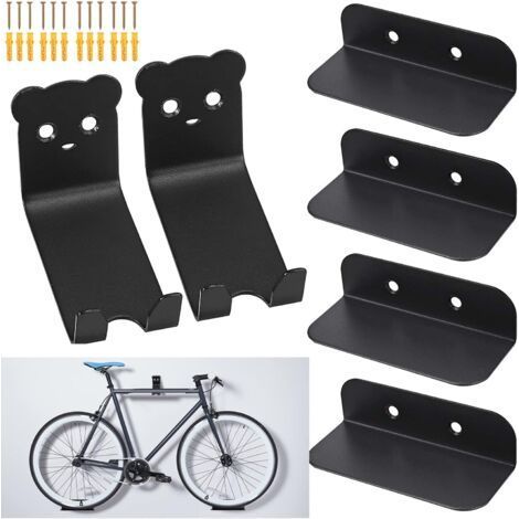 Fahrrad-Wandhalterung, Pedalhaken, 6 Stück, Fahrrad-Wandhalterungen für Fahrrad, Wandaufbewahrung, Reifenständer, Schwarz (1/5)