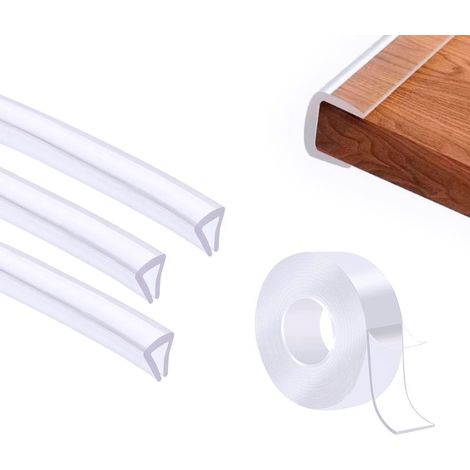 Irovami Bande protection caoutchouc 5m – Transparente, nano-colle – Idéal pour armoire, angles (1/5)