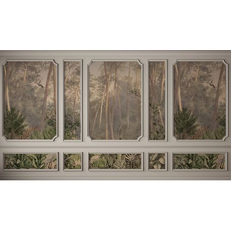 Papier peint panoramique - Forêt Tropicale - 130 cm x 73 cm (1/2)
