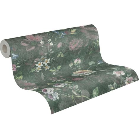 Papier peint Fleur Vert Natural Living A.S. Création (1/5)