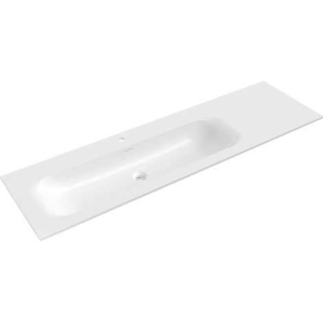 Mexen Vela lavabo empotrado en encimera izquierda 161 x 46,5 cm, blanco brillo - 25231600L (1/3)