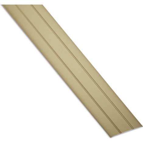 3er Pack - Übergangsprofil Cross 1000 x 37 x 2,5 mm selbstklebend aus Aluminium messing eloxiert