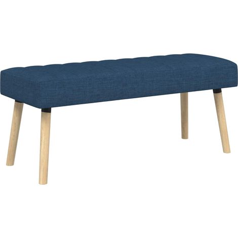 Panchina trapuntata a canale Blu 110 x 40 x 46 cm Tessuto vidaXL