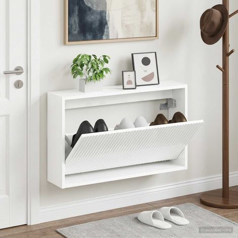 vidaXL Wall-Mounted Shoe Cabinet ARNHEM 71 x 17 x 43 cm (1/5)