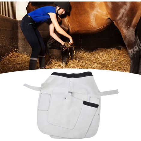 Tablier de parage, crampons pour sabots, jupe en cuir, culotte d'équitation en cuir, bavoir d'équitation, fournitures d'écurie, produits de nettoyage pour chevaux (1/5)