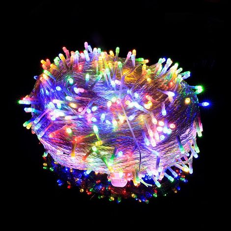 10 m 100 LED Guirlande Lumineuse Blanc Chaud Intérieur Extérieur Mariage Fête Jardin Décoration Prise Norme EU (1/5)