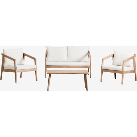 Ensemble de salon en bois d'acacia Kaela SKLUM