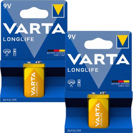 Varta LL PP3 Batteria alcalina 9V CO Sensore di fumo Cubo Orologio Telecomando x2 (1/3)