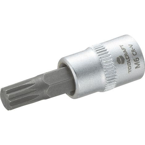 TOOLCRAFT M6 816075 Innen-Vielzahn (XZN) Steckschlüssel-Bit-Einsatz 6 mm 1/4" (6.3 mm)