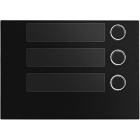 Panel frontal serie alpha con 3 teclas negro 1168/13 urmet