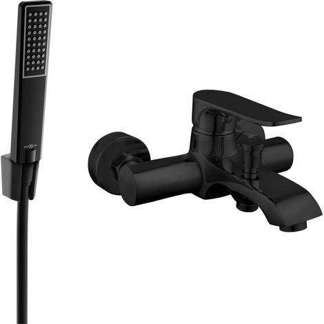 Mexen Pecos R72 Badewannenarmatur mit Duschset, Schwarz - 7273R72-70 (1/3)