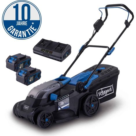 Rasenmaher bc-mp380-x 38cm mit 2x 4,0Ah Akkus und Doppelladegerat IXES Scheppach (1/5)